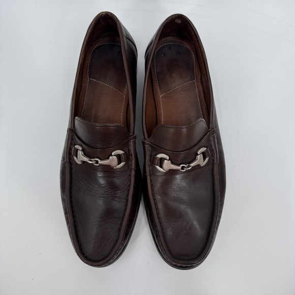 Allen Edmonds Arezzo Loafer Men Size 11.5 D Brown Italian Bit Leather 55107 - Picture 9 of 11
